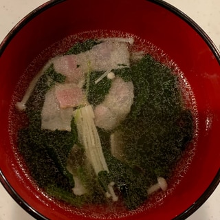 ほうれん草とえのきの中華スープ